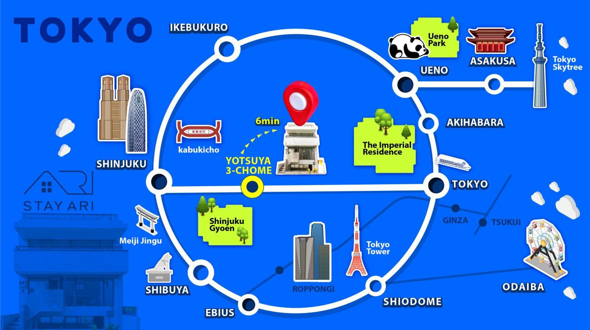 Stay Ari Shinjuku Gyoen 6Min Walk Tokio Exterior foto